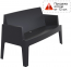 Диван пластиковый двухместный Siesta Contract Box Sofa полипропилен черный Фото 4