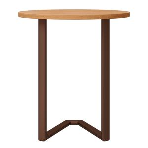 Столик кофейный деревянный Rever Server Wave сталь, ироко полированная медь, натуральный Фото 6