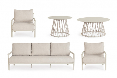 Комплект лаунж мебели Garden Relax Lanai алюминий, олефин песочный Фото 5