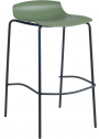 Табурет пластиковый барный PAPATYA X-Treme BSS Pro сталь, стеклопластик антрацит, зеленый Фото 1