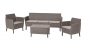 Комплект пластиковой мебели Keter Salemo 3 seater set пластик с имитацией плетения капучино, песочный Фото 1