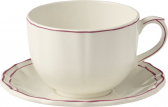 Чайная пара для завтрака Gien Filet Pivoine фаянс белый, розовый Фото 1