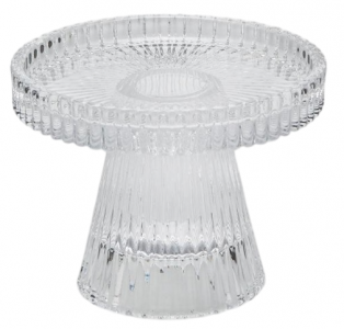 Подсвечник конусный Полосы EDG Candle Holder стекло прозрачный Фото 1