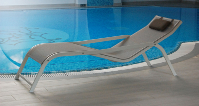 Шезлонг-лежак металлический Magnani Wellness алюминий, текстилен Фото 6