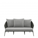 Лаунж-диван плетеный с подушками JANUS et Cie Knot алюминий, роуп, акрил сланцевый Фото 3
