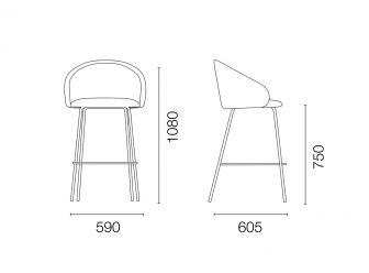 Стул барный с обивкой-thumbs-Фото3
