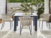 Стол обеденный керамический Varaschin Plinto сталь, алюминий, керамика Фото 1