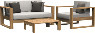 Кресло деревянное с подушками JANUS et Cie Matisse Teak тик, акрил натуральный Фото 7
