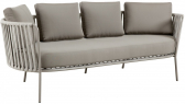 Диван плетеный трехместный Vermobil Daisy Rope нержавеющая сталь, роуп, ткань Фото 1