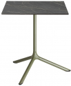 Стол ламинированный обеденный Scab Design Tripe Maxi сталь, компакт-ламинат HPL оливковый, черный мрамор Сахара Фото 1