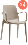Комплект пластиковых кресел Ginevra Set 4