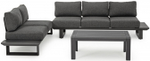 Комплект металлической лаунж мебели Garden Relax Konnor алюминий, ткань антрацит Фото 1