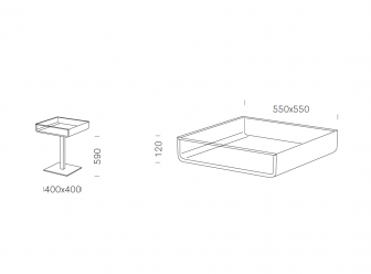Столик стеклянный с полкой-thumbs-Фото3