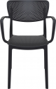 Кресло пластиковое Siesta Contract Loft стеклопластик черный Фото 6