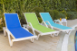 Шезлонг-лежак пластиковый KAYAPLAS Ipek Sunbed пластик синий Фото 3