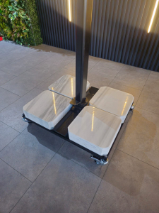 Зонт профессиональный 3х3 м THEUMBRELA SEMSIYE EVI Banana Plus Premier алюминий, акрил черный, натуральный Фото 21