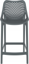 Стул пластиковый полубарный Siesta Contract Air Bar 65 стеклопластик темно-серый Фото 12