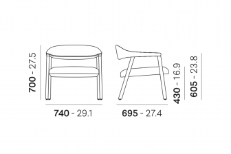 Кресло лаунж деревянное с обивкой-thumbs-Фото3