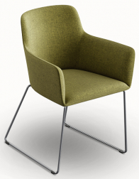 Кресло с обивкой на полозьях-thumbs-Фото1