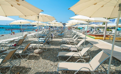 Шезлонг-лежак металлический Tagliamento Lotos Sunbed алюминий, текстилен бежевый Фото 4