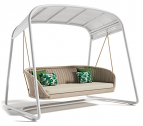 Качели плетеные с подушкой Atmosphera Ludo алюминий, тефлоновый акрил, ткань Фото 1