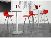 Стул барный пластиковый Scab Design Day сталь, технополимер красный Фото 4