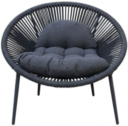 Кресло лаунж плетеное с подушкой-thumbs-Фото1