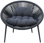 Кресло лаунж плетеное с подушкой Nancy