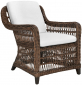 Кресло плетеное с подушками JANUS et Cie Arbor Alta алюминий, искусственный ротанг, акрил коричневый Фото 1