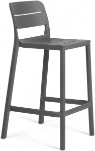 Стул пластиковый полубарный Nardi Cassia Stool Mini стеклопластик базальт Фото 5