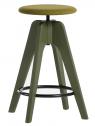 Табурет деревянный  полубарный  с обивкой SIPA Tommy ясень, металл, ткань Фото 1