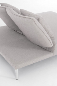 Лежак двухместный мягкий Garden Relax Viper алюминий, олефин белый, серый Фото 4