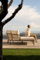 Лаунж-лежак плетеный двойной с подушками Garden Relax Lanai сталь, роуп, олефин какао Фото 4