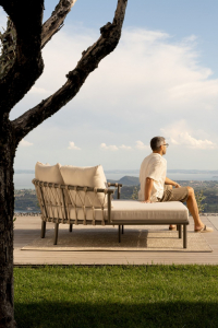 Лаунж-лежак плетеный двойной с подушками Garden Relax Lanai сталь, роуп, олефин какао Фото 4