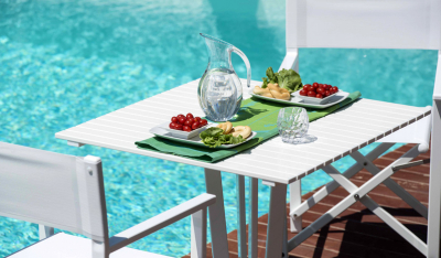 Стол обеденный металлический Magnani Aluminium Table алюминий Фото 6