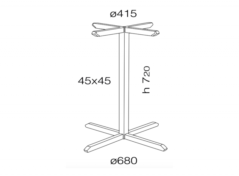 Подстолье металлическое Slim-X 351