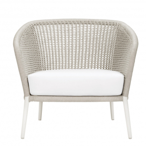 Кресло плетеное с подушками JANUS et Cie Knot алюминий, роуп, акрил окаменелость Фото 8
