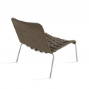 Кресло лаунж с подушкой CORO Jubeae сталь, роуп,  ткань Фото 4