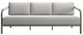 Диван трехместный с подушками SNOC Lorvain Silver алюминий, роуп, олефин серебряный, светло-серый Фото 1