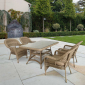 Комплект плетеной мебели Afina T130Bg/Y130Bg-150x90 Beige/Beige 4Pcs искусственный ротанг, сталь бежевый Фото 3