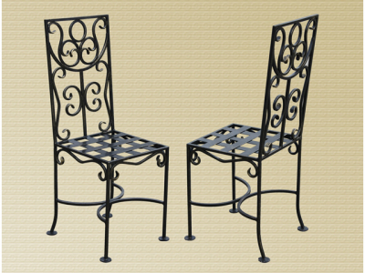 Стул кованый M-Furniture металл черный Фото 1