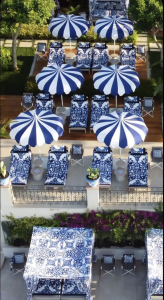 Зонт пляжный профессиональный Ø2.2 м Magnani Dali алюминий, Tempotest Para белый 15, синий 10 Фото 7