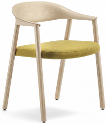 Кресло деревянное с обивкой-thumbs-Фото1