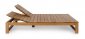 Шезлонг-лежак деревянный двухместный Garden Relax Honolulu тик натуральный Фото 8