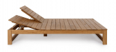 Шезлонг-лежак деревянный двухместный Garden Relax Honolulu тик натуральный Фото 8