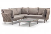 Комплект плетеной мебели Grattoni Leon алюминий, роуп, акрил тортора Фото 1