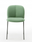 Стул с обивкой Scab Design Mentha Pop сталь, технополимер, ткань антрацит, зеленый Фото 3