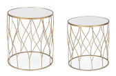Комплект кофейных столиков Garden Relax Elenor сталь, стекло золотистый, прозрачный Фото 3