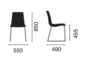 Стул пластиковый на полозьях-thumbs-Фото3