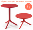 Комплект пластиковых столов Nardi Spritz + Spritz Mini Set 2 стеклопластик красный Фото 3